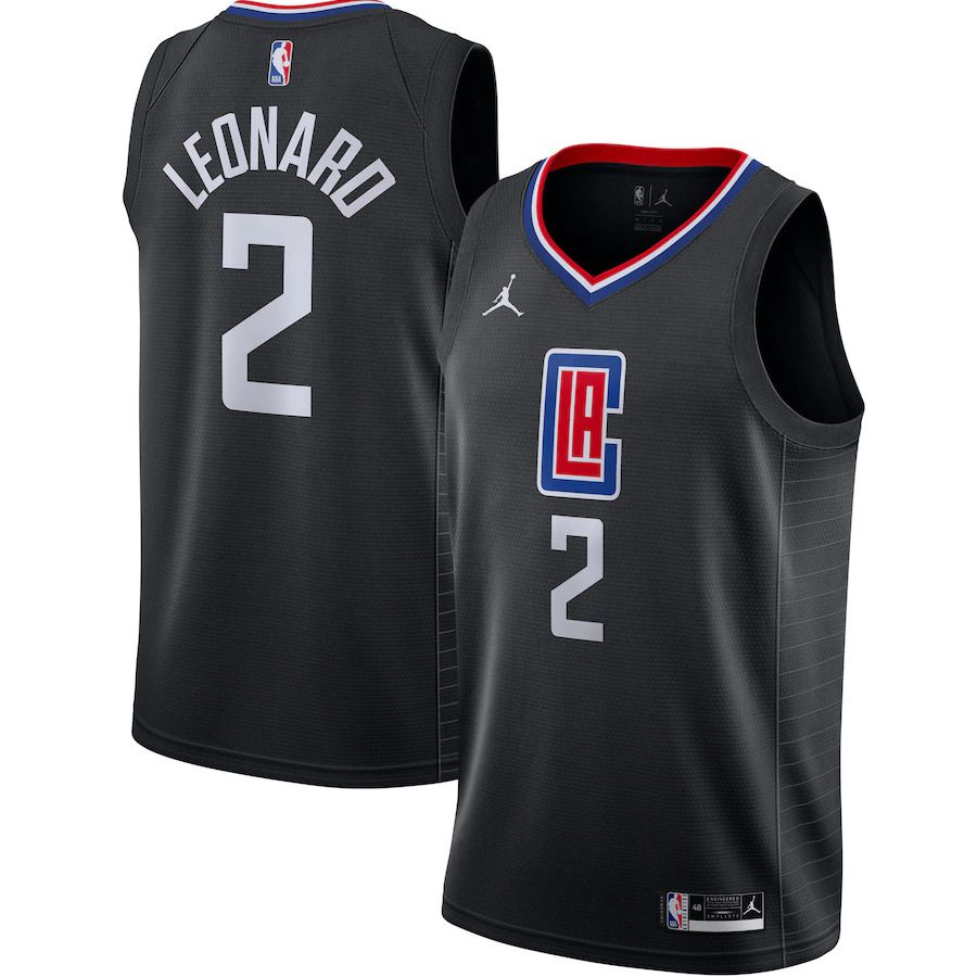 Men Los Angeles Clippers #2 Kawhi Leonard Jordan Brand Black Swingman NBA Jersey->los angeles clippers->NBA Jersey